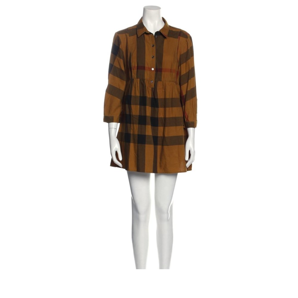 BURBERRY BRIT Plaid Print Mini Dress Size: L